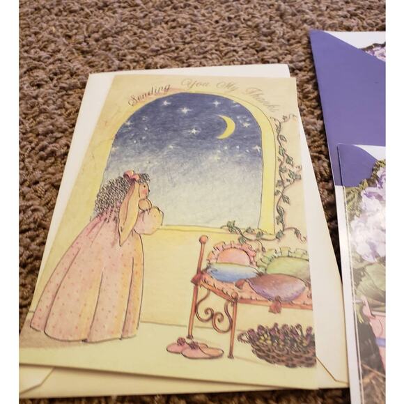 Thank You Greeting Cards Set of 7 Appreciation Cards Puppy, Butterfly, Floral - Picture 3 of 9